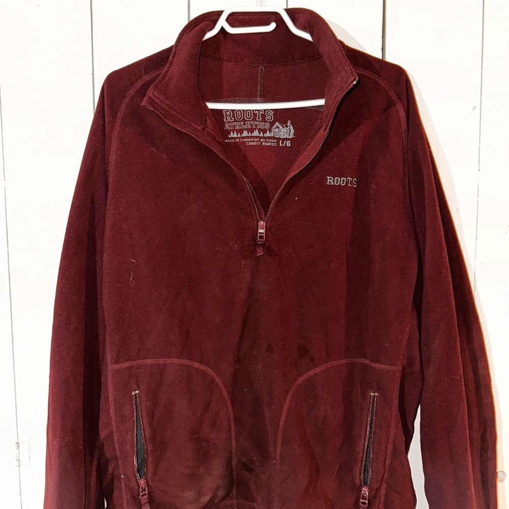 Roots Red Lightweight Zip-Up Jacket
